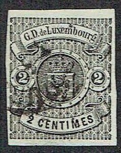 LUXEMBOURG 1860 2c black superb fine used CDS - 37782