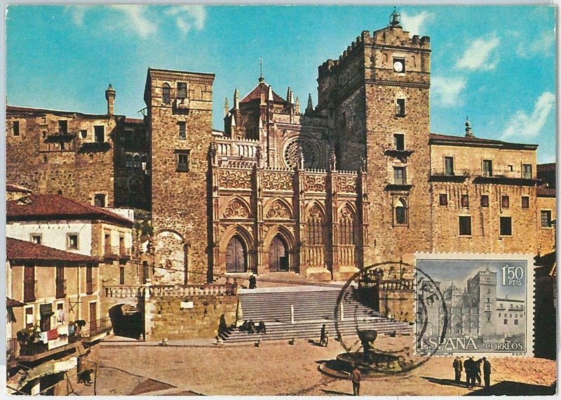 48376 - SPAIN - MAXIMUM CARD - architecture: Guadalupe 1966-