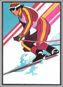 US #2068 Lake Placid Olympics Downhill Skiing Maxi Card