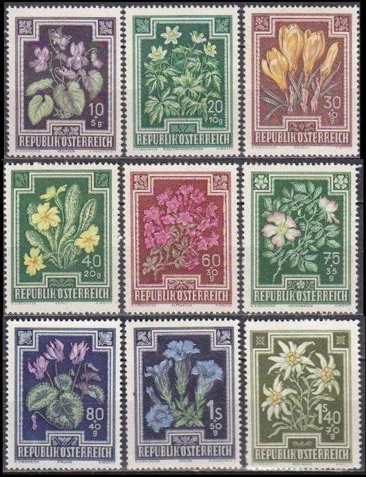 1948	Austria(R.Qsterreich)	868-77	Flowers	7,00 €