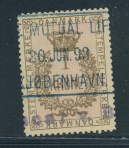 Denmark Revenue stamp Used cgs