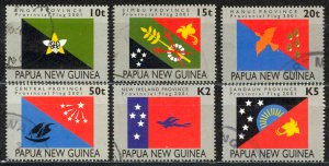 Papua New Guinea Sc# 1013-1018 Used 2001 Provincial Flags