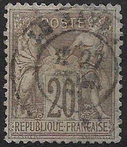 1876 France 70 20c Peace and Commerce used