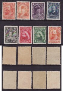 Newfoundland-Sc#78-85-unused og NH centered Royal Family set-1897-1901-s/h fee r