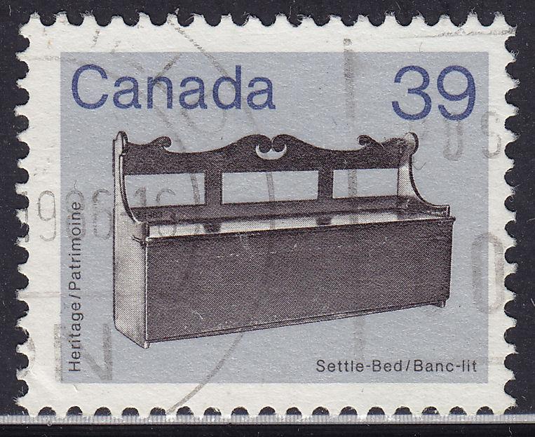 Canada 928 USED 1985 Wooden Settle Bed 39¢