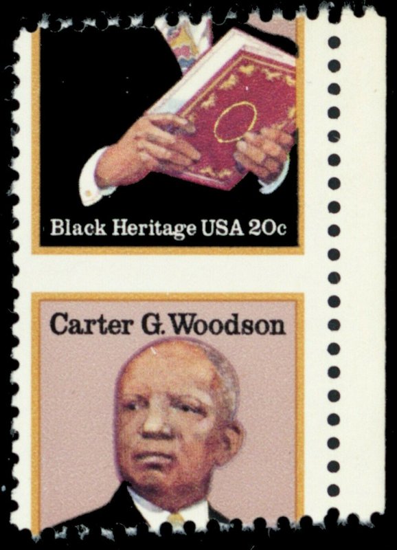 2073, Mint NH Misperfed Error 20¢ Carter Woodson Stamp - Stuart Katz