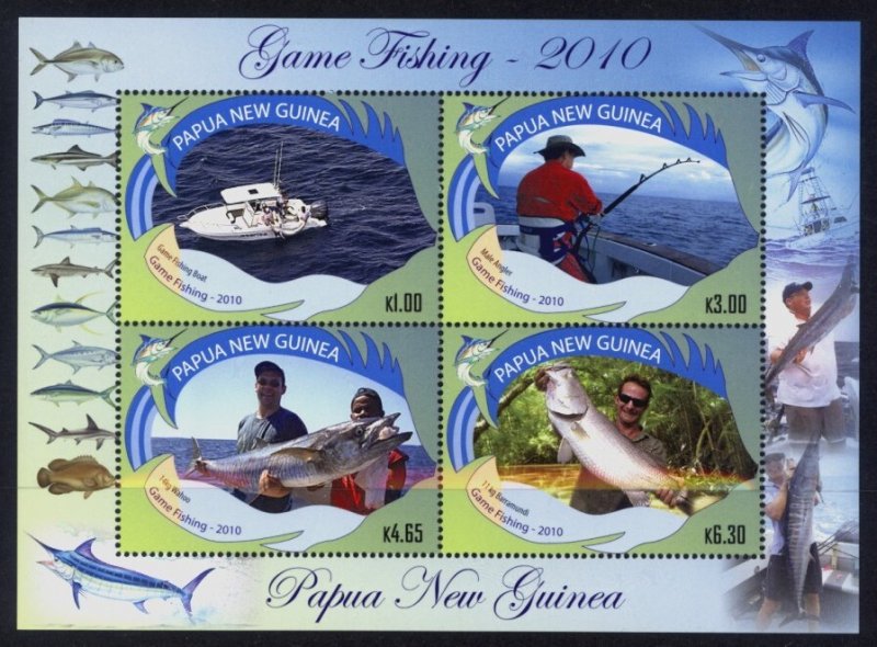 Papua New Guinea Sc# 1472 MNH Game Fishing 2010 (M/S)