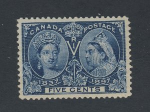 Canada Queen Victoria Jubilee Stamp; #54-5c MH VF. Guide Value = $100.00