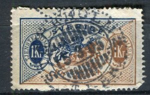 SWEDEN; 1900s early classic Official issue used 1K. value fair Postmark