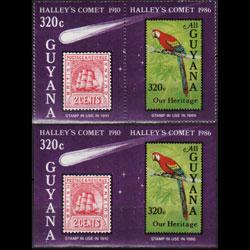 GUYANA 1986 - Scott# 1461-1c Hally Comet Set of 4 NH