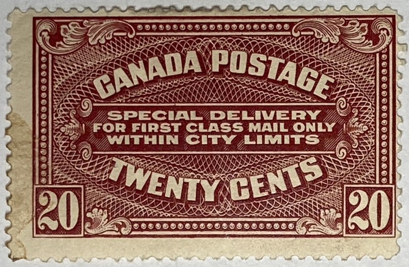 CANADA 1922 #E2 Special Delivery Stamp - Used