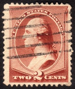 1883, US 2c, Washington, Used, Sc 210