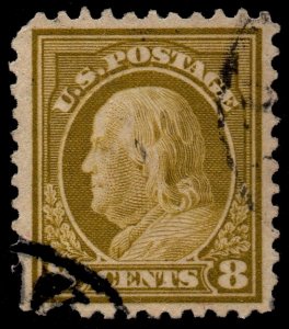 U.S. Scott #470: 1916 8¢ Benjamin Franklin, Used, VF