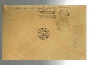 1932 Danzig Graf Zeppelin Cover Complete set # C31-C35 to Lima Peru