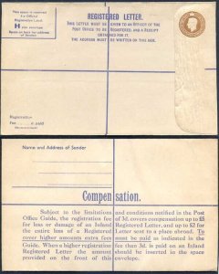 RP60 KGVI 5 1/2d Registered Envelope Size H Sans-Serif IMPRINT P A and Co Ltd M