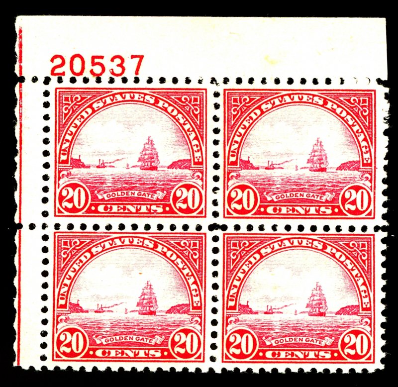 U.S. #698 MINT PL# BLOCK OF 4 OG NH