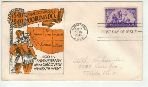 1940 FRANCISCO VASQUEZ CORONADO #898 New Mexico Discovery Of Wouth West