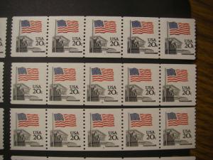 20 cent Flag, Scott 1895, 1895a, & 1895b , COMPLETE MNH PNC5 Collection, CV $460