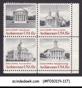 UNITED STATES USA - 1979 AMERICAN ARCHITECTURE SCOTT#1779-82 4V MNH