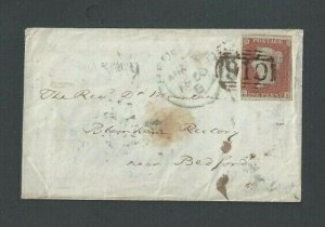 1850 Great Britain #3a Orange Brown On Cover W/Green & Black Cancels