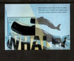 Micronesia 2001 - Fish Whales - Souvenir Stamp Sheet - Scott #419 - MNH