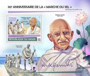 NIGER - 2020 - Mahatma Gandhi Salt March - Perf Souv Sheet - Mint Never Hinged