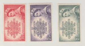 Australia Scott #259-260-261 Stamps - Mint Set