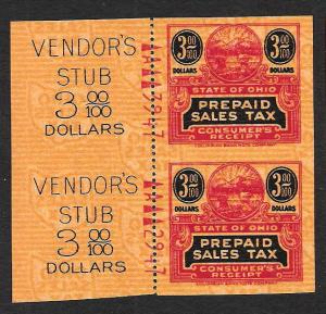 Ohio - Printing error - part perf-   Safety paper reversed