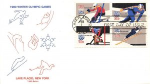 1795/8 15c 1980 WINTER OLYMPICS - Barlen cachet