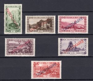 GERMANY SAAR 1927-1932 INDUSTRY & VIEWS MICHEL 16-21 SCOTT O16b-026b PERFECT MNH