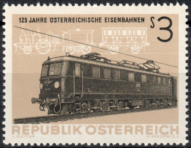 Austria #703  MNH - Austrian Railroads (1962)
