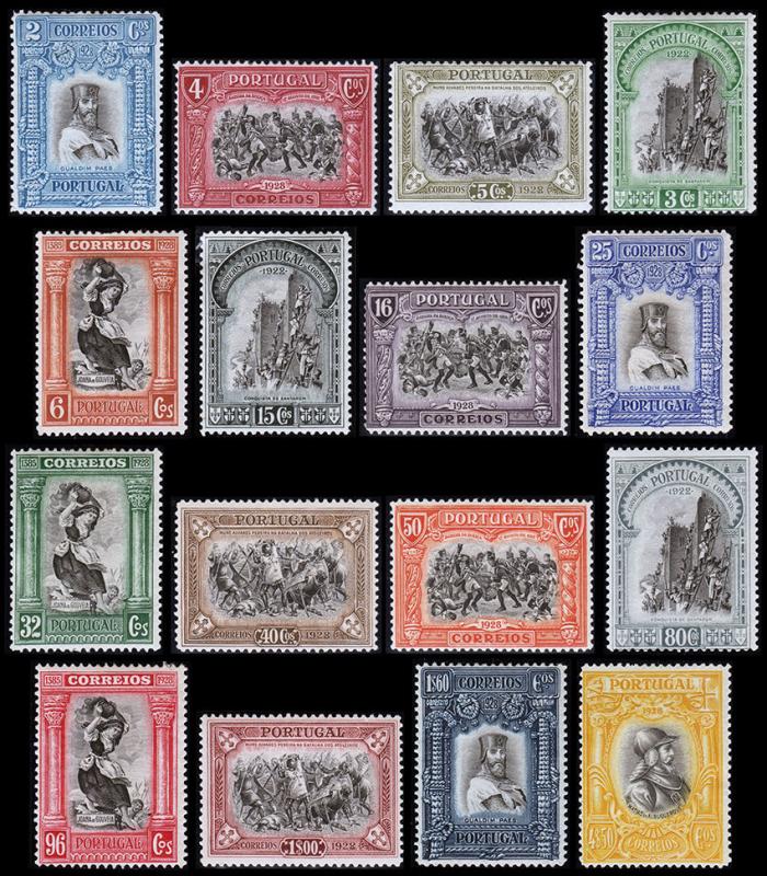 Portugal Scott 437-452 (1928) Mint H F-VF Complete Set, CV $99.00 B