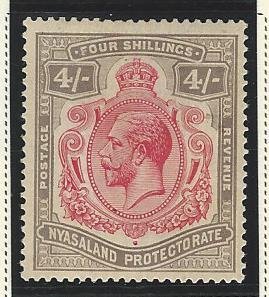 Nyasaland Protectorate mh gum has light tone sc. 35