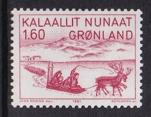 Greenland   #117  MNH  1981 legend 1.60k