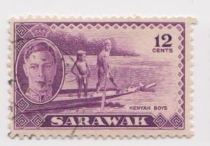 Sarawak -Scott 187 - KGVI Definitives - 1950 - VFU - Single 12c Stamp