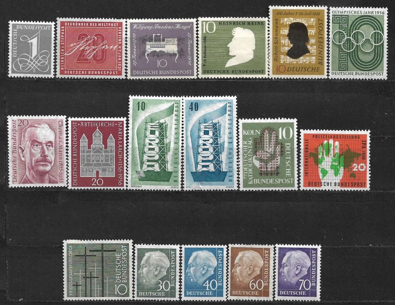 COLLECTION LOT OF 17 GERMANY 1955+ MH STAMPS CV+ $44