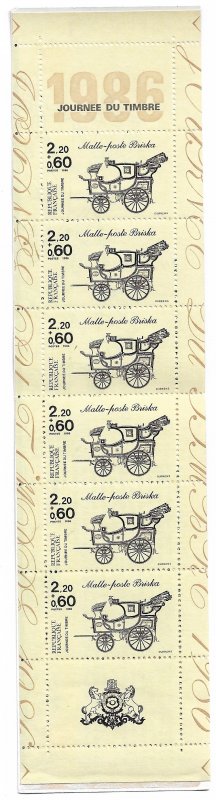 1987 France B582a Stamp Day MNH complete booklet of 6+2 labels