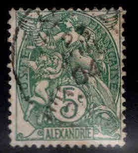 French office in Alexandria Egypt Scott 20 Used  stamp