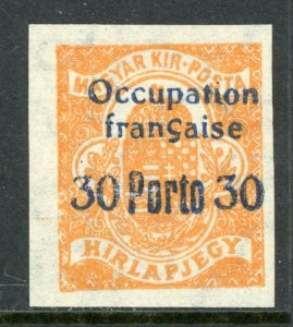 Hungary 1919 French Occupation 30f Postage Due Sc # 1NJ8 Mint M90 ⭐⭐⭐⭐⭐ 
