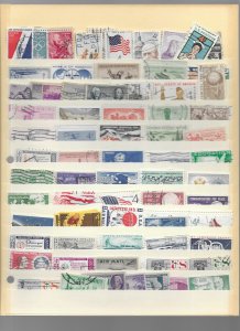 U.S. used mixture lot on stock sheets