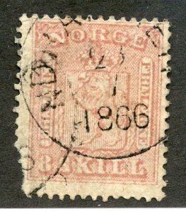 Norway, Scott #9, Used, space filler