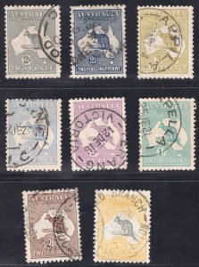 MOMEN: AUSTRALIA SG #35/42 1915-18 KANGAROOS £175 LOT #65411