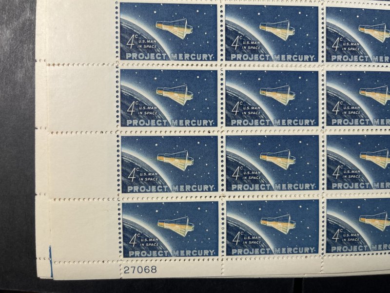 U.S.# 1193-MINT/NH-- PANE OF 50--PROJECT MERCURY--1962