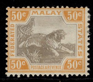 MALAYSIA - Fed Malay EDVII SG47d, 50c grey-brown & orange-brown LH MINT. Cat £80