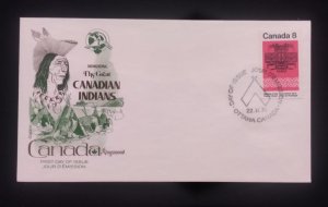 C) 1974. CANADA. FDC. IN HONOR OF THE GREAT CANADIAN INDIANS. XF