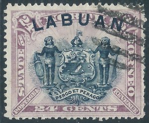 Labuan, Sc #57, 24c Used