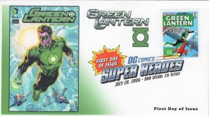 AO-4084l-1, 2006, DC Comics Super Heroes, Green Lantern Cover, FDC, Add-on Cache