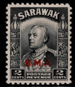 SARAWAK Scott 136 MH*  BMA overprint stamp