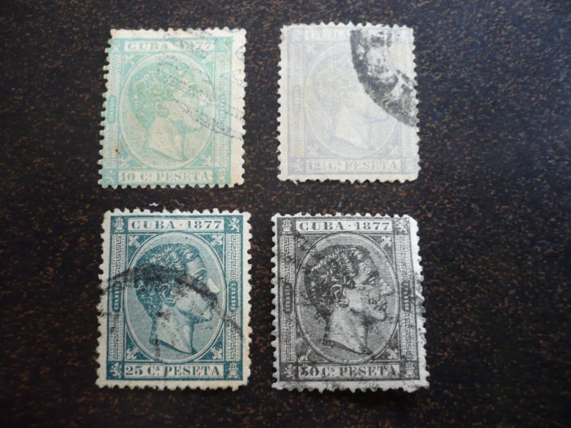 Stamps - Cuba - Scott# 71-74 - Used Partial Set of 4 Stamps