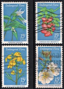 SC#1783-86 15¢ Endangered Flora Singles (1979) Used
